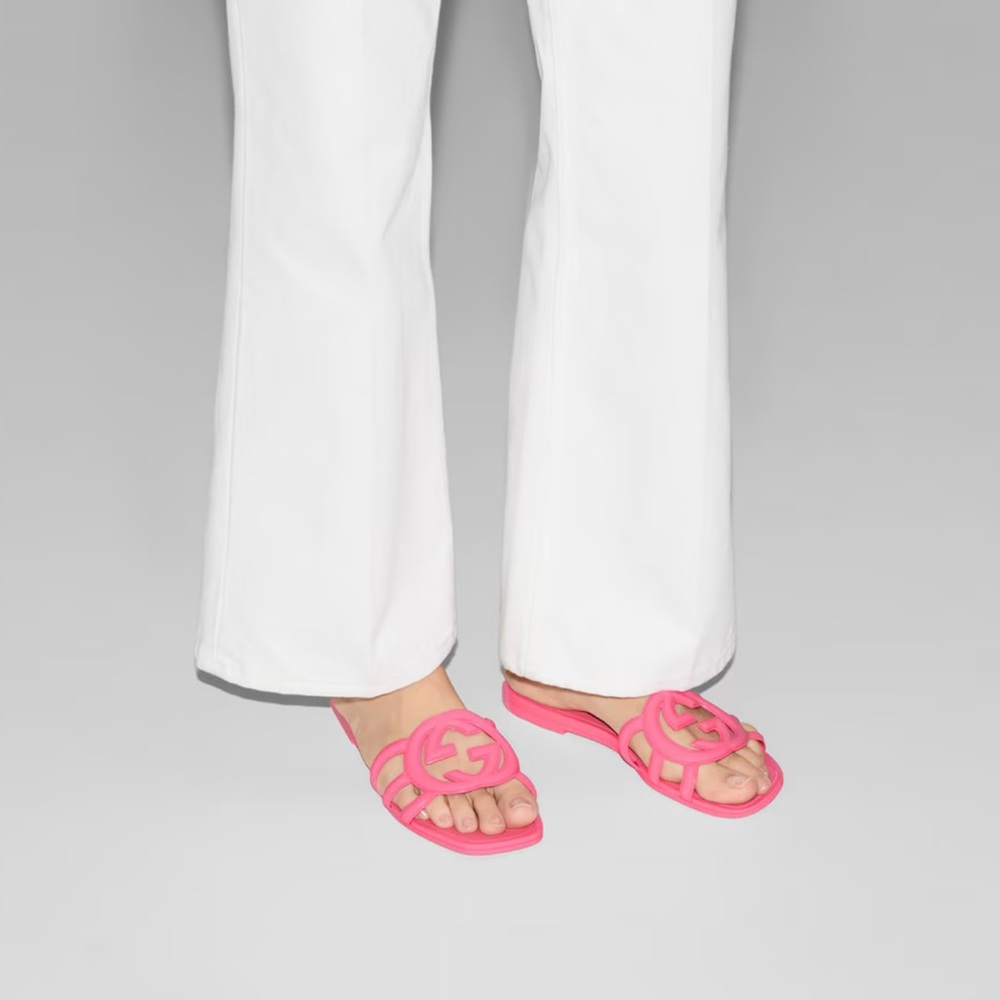 Gucci Vibrant Pink Slide Sandals - Picture 3 of 7
